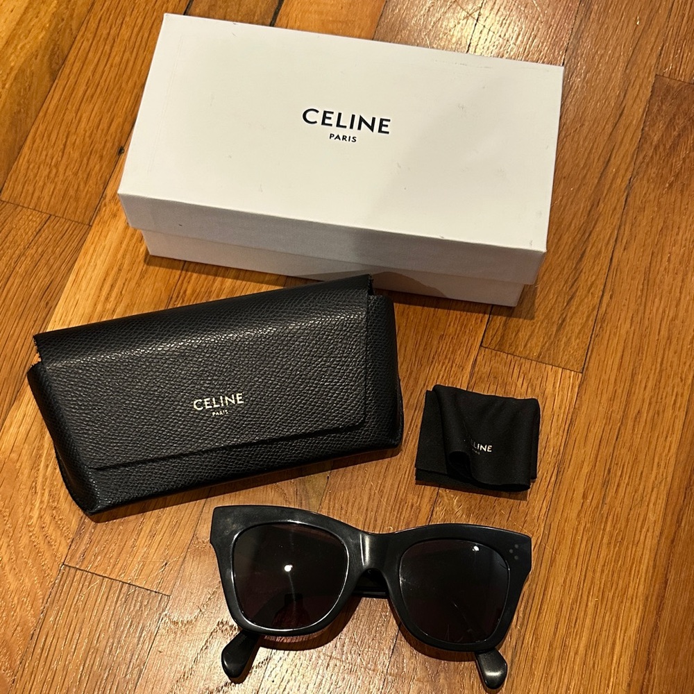 Celine Black Sunglasses with Case and Cloth